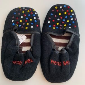 Henri Bendel Cashmere Sparkle Slippers